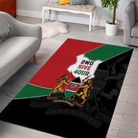 Kenya 254 Area Rug Kenyan Flag Map Double Lion Shield - Wonder Print Shop