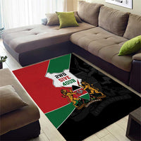 Kenya 254 Area Rug Kenyan Flag Map Double Lion Shield - Wonder Print Shop