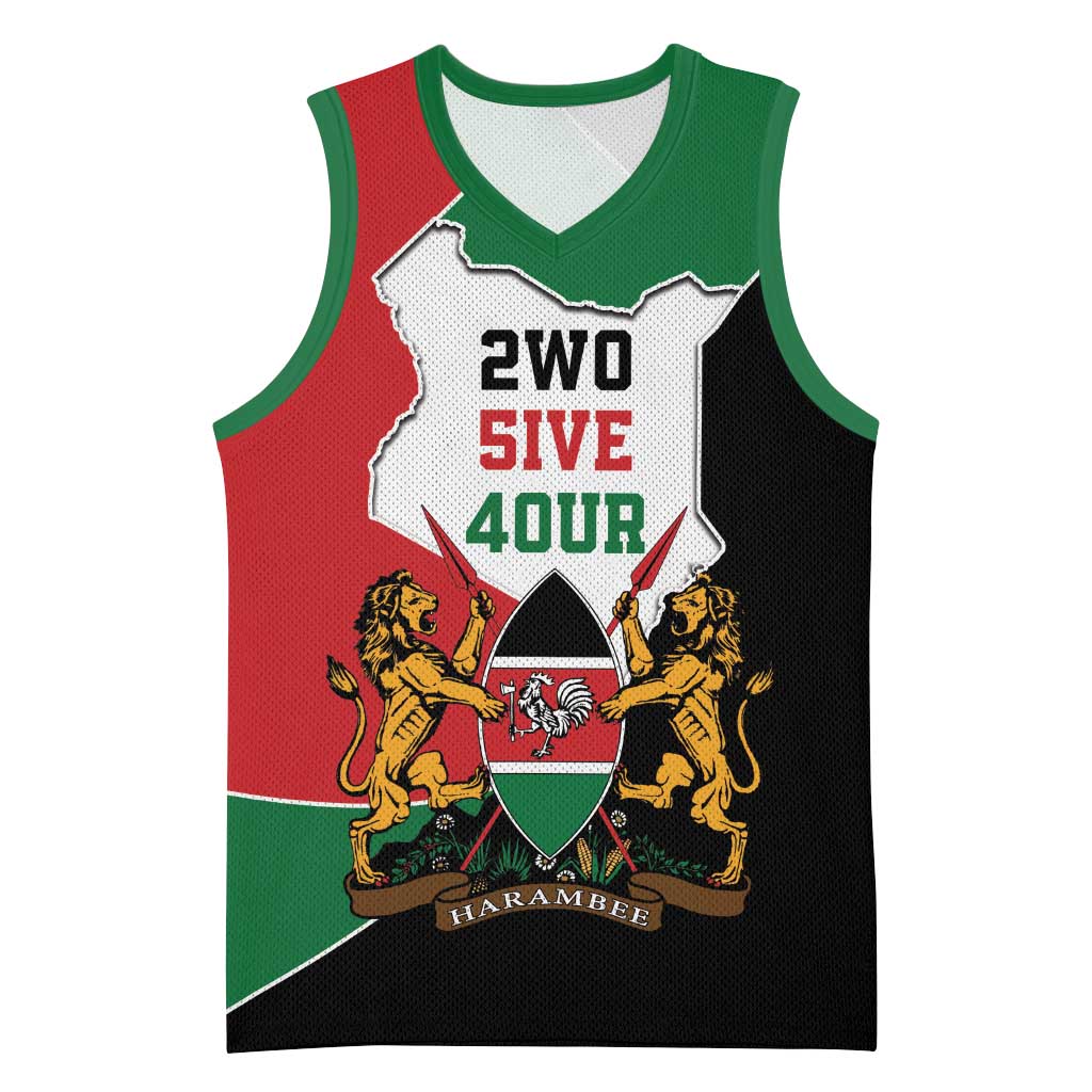Kenya 254 Basketball Jersey Kenyan Flag Map Double Lion Shield - Wonder Print Shop