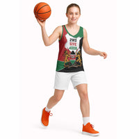 Kenya 254 Basketball Jersey Kenyan Flag Map Double Lion Shield - Wonder Print Shop