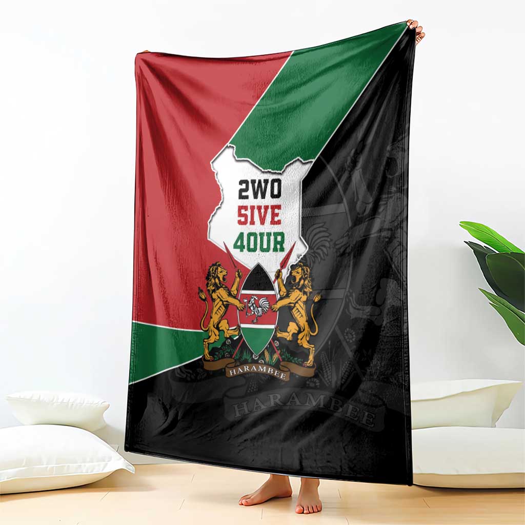 Kenya 254 Blanket Kenyan Flag Map Double Lion Shield - Wonder Print Shop