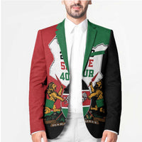 Kenya 254 Blazer Kenyan Flag Map Double Lion Shield - Wonder Print Shop