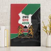 Kenya 254 Canvas Wall Art Kenyan Flag Map Double Lion Shield - Wonder Print Shop