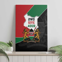 Kenya 254 Canvas Wall Art Kenyan Flag Map Double Lion Shield - Wonder Print Shop
