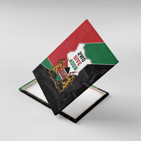 Kenya 254 Canvas Wall Art Kenyan Flag Map Double Lion Shield - Wonder Print Shop