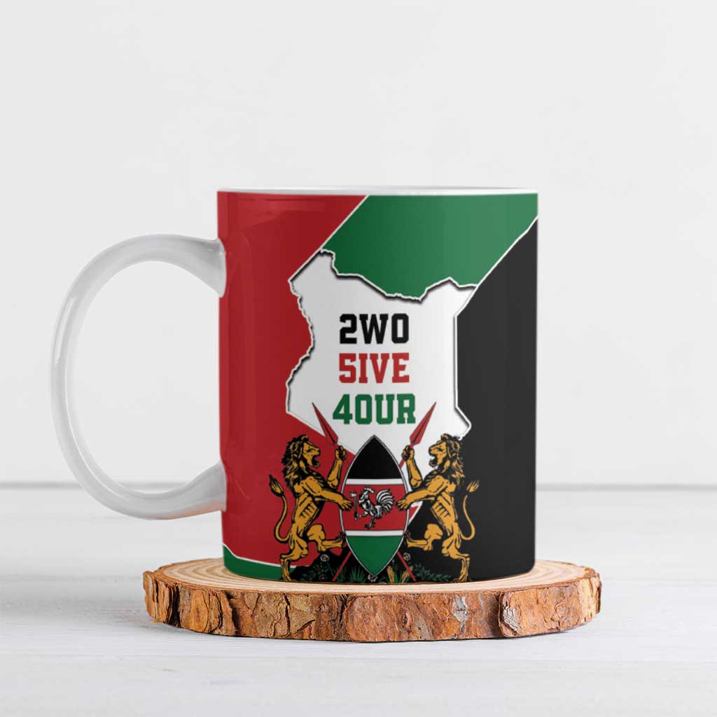 Kenya 254 Ceramic Mug Kenyan Flag Map Double Lion Shield - Wonder Print Shop