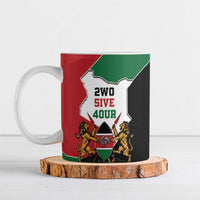 Kenya 254 Ceramic Mug Kenyan Flag Map Double Lion Shield - Wonder Print Shop
