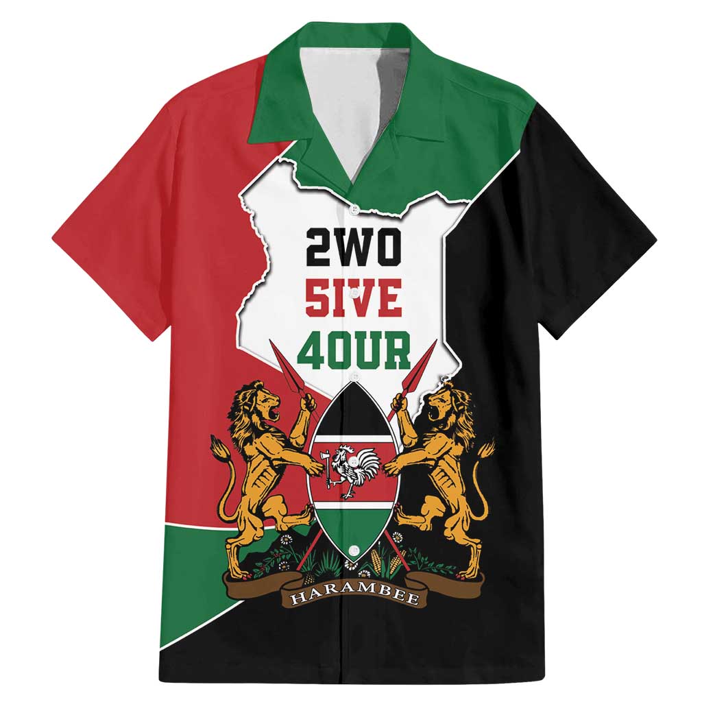 Kenya 254 Family Matching Mermaid Dress and Hawaiian Shirt Kenyan Flag Map Double Lion Shield - Wonder Print Shop