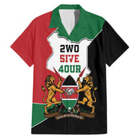 Kenya 254 Family Matching Mermaid Dress and Hawaiian Shirt Kenyan Flag Map Double Lion Shield - Wonder Print Shop