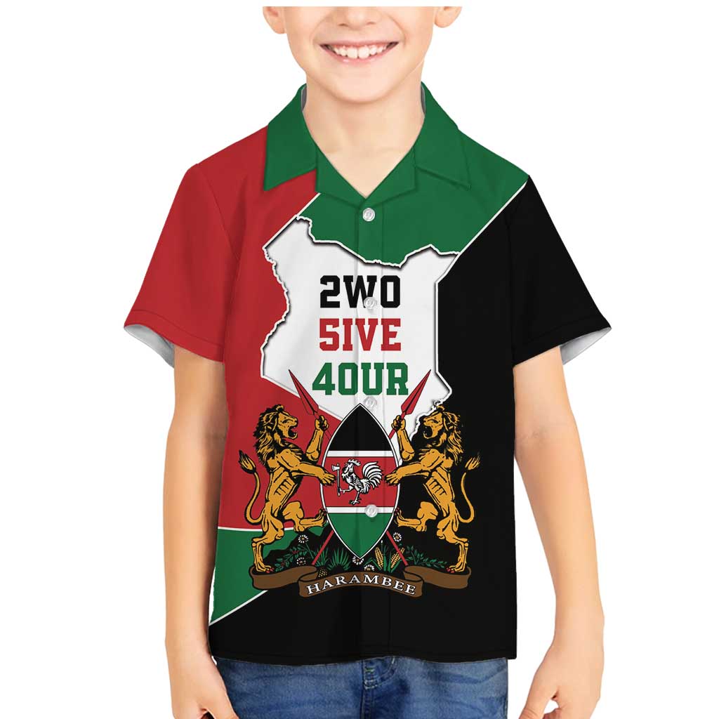 Kenya 254 Family Matching Mermaid Dress and Hawaiian Shirt Kenyan Flag Map Double Lion Shield - Wonder Print Shop