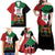 Kenya 254 Family Matching Off Shoulder Maxi Dress and Hawaiian Shirt Kenyan Flag Map Double Lion Shield - Wonder Print Shop
