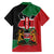 Kenya 254 Family Matching Off Shoulder Short Dress and Hawaiian Shirt Kenyan Flag Map Double Lion Shield - Wonder Print Shop