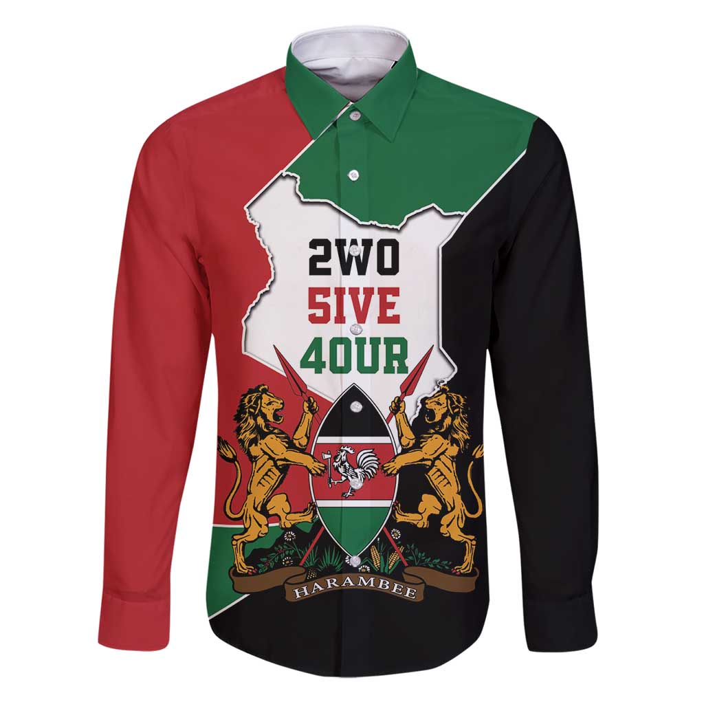 Kenya 254 Family Matching Puletasi and Hawaiian Shirt Kenyan Flag Map Double Lion Shield - Wonder Print Shop