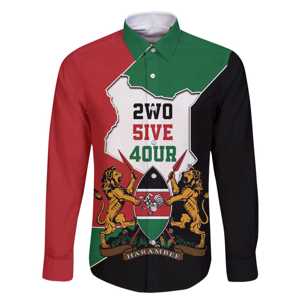 Kenya 254 Family Matching Summer Maxi Dress and Hawaiian Shirt Kenyan Flag Map Double Lion Shield - Wonder Print Shop