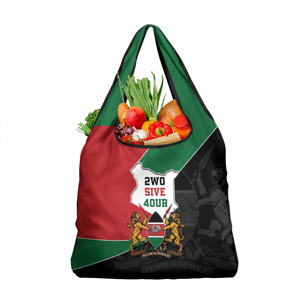 Kenya 254 Grocery Bag Kenyan Flag Map Double Lion Shield - Wonder Print Shop
