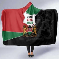 Kenya 254 Hooded Blanket Kenyan Flag Map Double Lion Shield - Wonder Print Shop