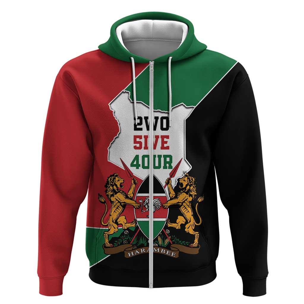 Kenya 254 Hoodie Kenyan Flag Map Double Lion Shield - Wonder Print Shop