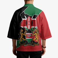 Kenya 254 Kimono Kenyan Flag Map Double Lion Shield - Wonder Print Shop