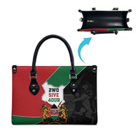 Kenya 254 Leather Bag Kenyan Flag Map Double Lion Shield - Wonder Print Shop