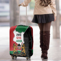 Kenya 254 Luggage Cover Kenyan Flag Map Double Lion Shield - Wonder Print Shop