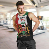 Kenya 254 Men Tank Top Kenyan Flag Map Double Lion Shield - Wonder Print Shop