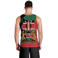 Kenya 254 Men Tank Top Kenyan Flag Map Double Lion Shield - Wonder Print Shop