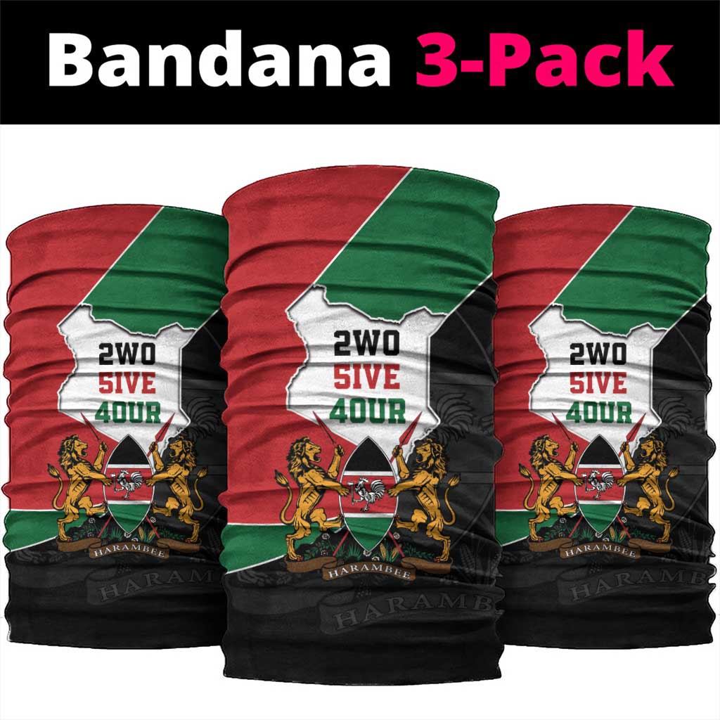 Kenya 254 Neck Gaiter Kenyan Flag Map Double Lion Shield - Wonder Print Shop