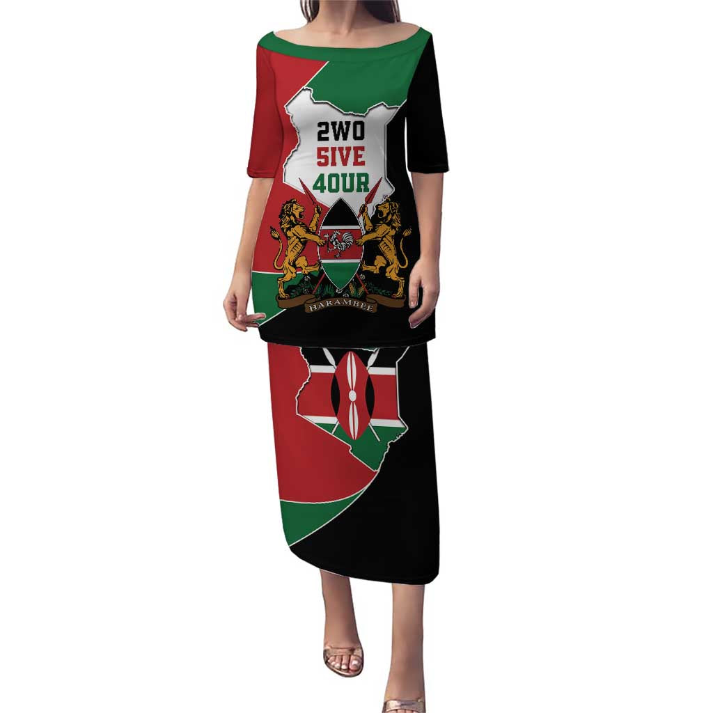 Kenya 254 Puletasi Kenyan Flag Map Double Lion Shield - Wonder Print Shop