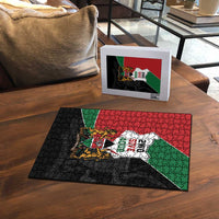 Kenya 254 Puzzle Kenyan Flag Map Double Lion Shield - Wonder Print Shop