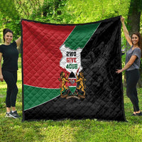 Kenya 254 Quilt Kenyan Flag Map Double Lion Shield - Wonder Print Shop