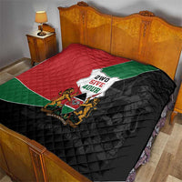 Kenya 254 Quilt Kenyan Flag Map Double Lion Shield - Wonder Print Shop
