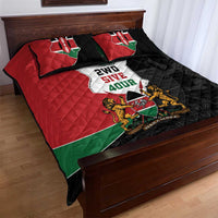 Kenya 254 Quilt Bed Set Kenyan Flag Map Double Lion Shield - Wonder Print Shop
