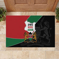 Kenya 254 Rubber Doormat Kenyan Flag Map Double Lion Shield - Wonder Print Shop