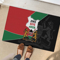 Kenya 254 Rubber Doormat Kenyan Flag Map Double Lion Shield - Wonder Print Shop