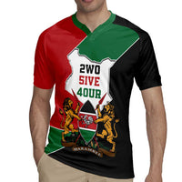 Kenya 254 Rugby Jersey Kenyan Flag Map Double Lion Shield - Wonder Print Shop