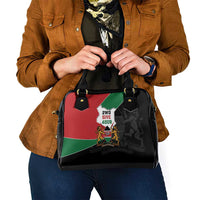 Kenya 254 Shoulder Handbag Kenyan Flag Map Double Lion Shield - Wonder Print Shop