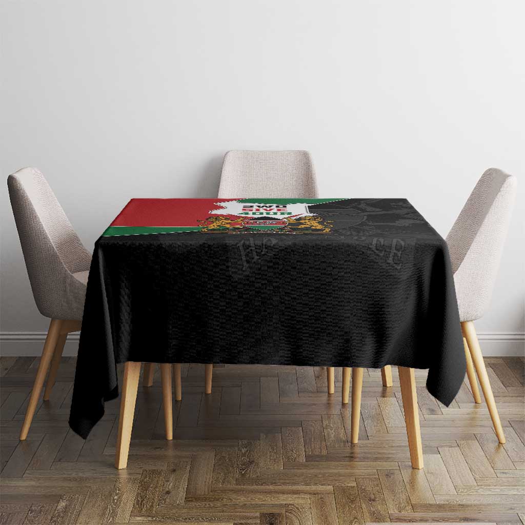 Kenya 254 Tablecloth Kenyan Flag Map Double Lion Shield - Wonder Print Shop