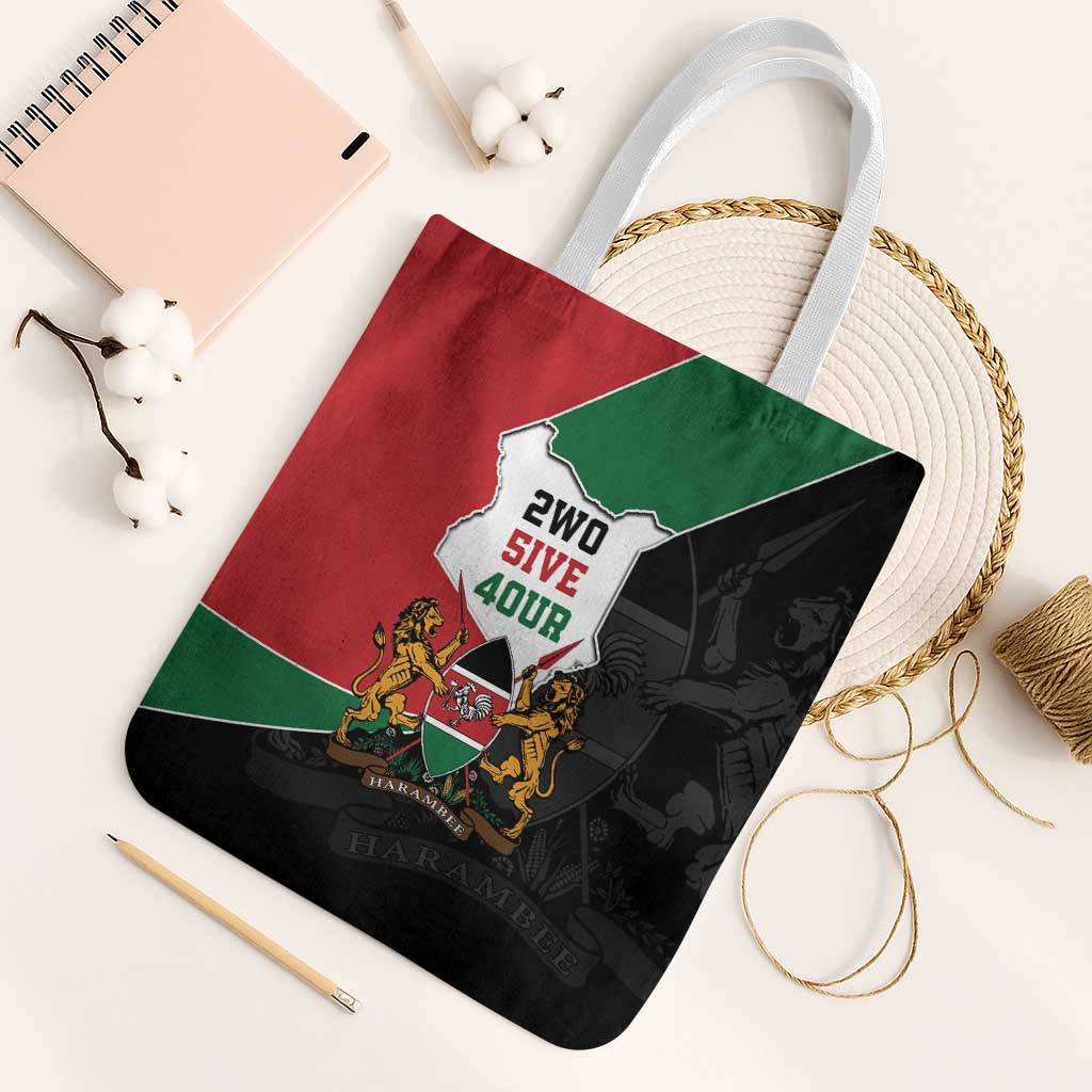 Kenya 254 Tote Bag Kenyan Flag Map Double Lion Shield - Wonder Print Shop