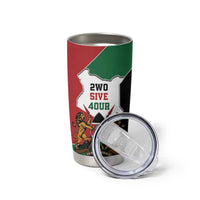 Kenya 254 Tumbler Cup Kenyan Flag Map Double Lion Shield - Wonder Print Shop