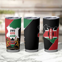 Kenya 254 Tumbler Cup Kenyan Flag Map Double Lion Shield - Wonder Print Shop