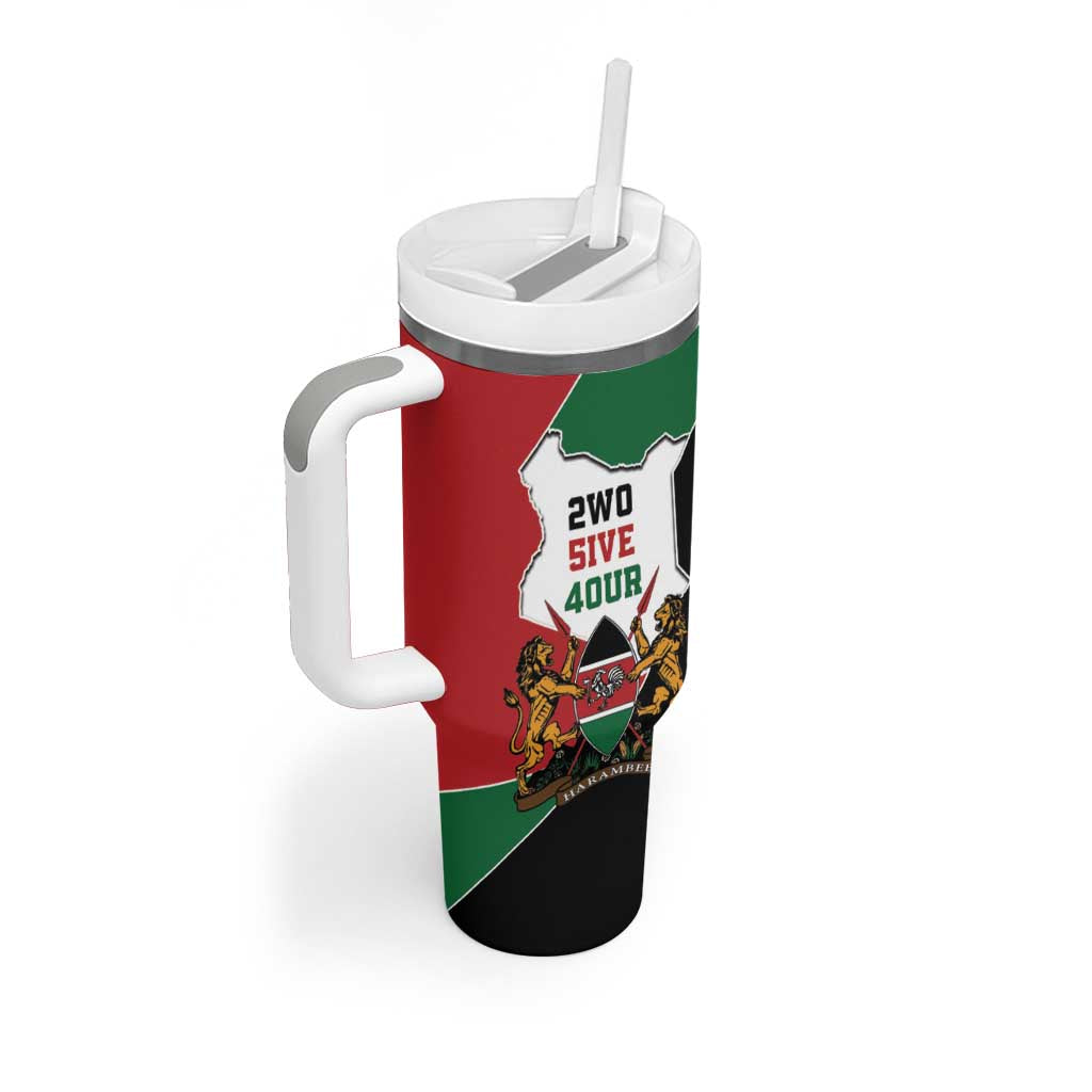 Kenya 254 Tumbler With Handle Kenyan Flag Map Double Lion Shield - Wonder Print Shop