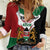 Kenya 254 Women Casual Shirt Kenyan Flag Map Double Lion Shield - Wonder Print Shop