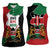 Kenya 254 Women Sleeveless Polo Shirt Kenyan Flag Map Double Lion Shield - Wonder Print Shop