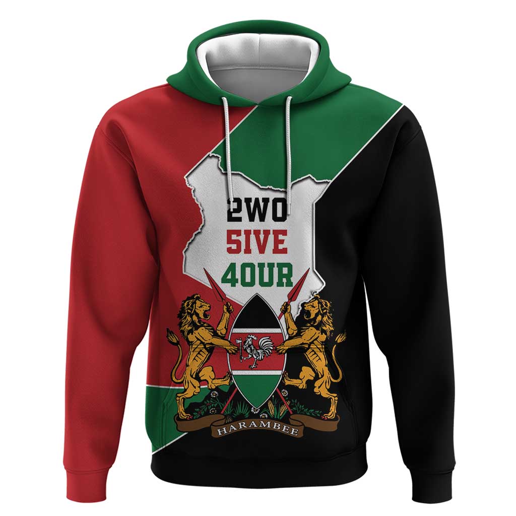 Kenya 254 Zip Hoodie Kenyan Flag Map Double Lion Shield - Wonder Print Shop