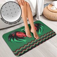 Kenya Cricket Custom Bathroom Set Green Lion Head with Kenyan Pattern - Wonder Print Shop