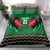 Kenya Cricket Custom Bedding Set Green Lion Head with Kenyan Pattern - Wonder Print Shop