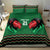 Kenya Cricket Custom Bedding Set Green Lion Head with Kenyan Pattern - Wonder Print Shop