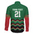 Kenya Cricket Custom Family Matching Long Sleeve Bodycon Dress and Hawaiian Shirt Green Lion Head with Kenyan Pattern - Wonder Print Shop