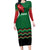 Kenya Cricket Custom Family Matching Long Sleeve Bodycon Dress and Hawaiian Shirt Green Lion Head with Kenyan Pattern - Wonder Print Shop