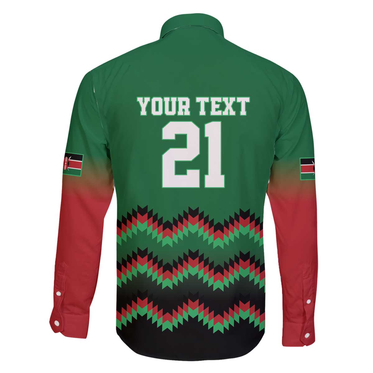 Kenya Cricket Custom Family Matching Off The Shoulder Long Sleeve Dress and Hawaiian Shirt Green Lion Head with Kenyan Pattern - Wonder Print Shop